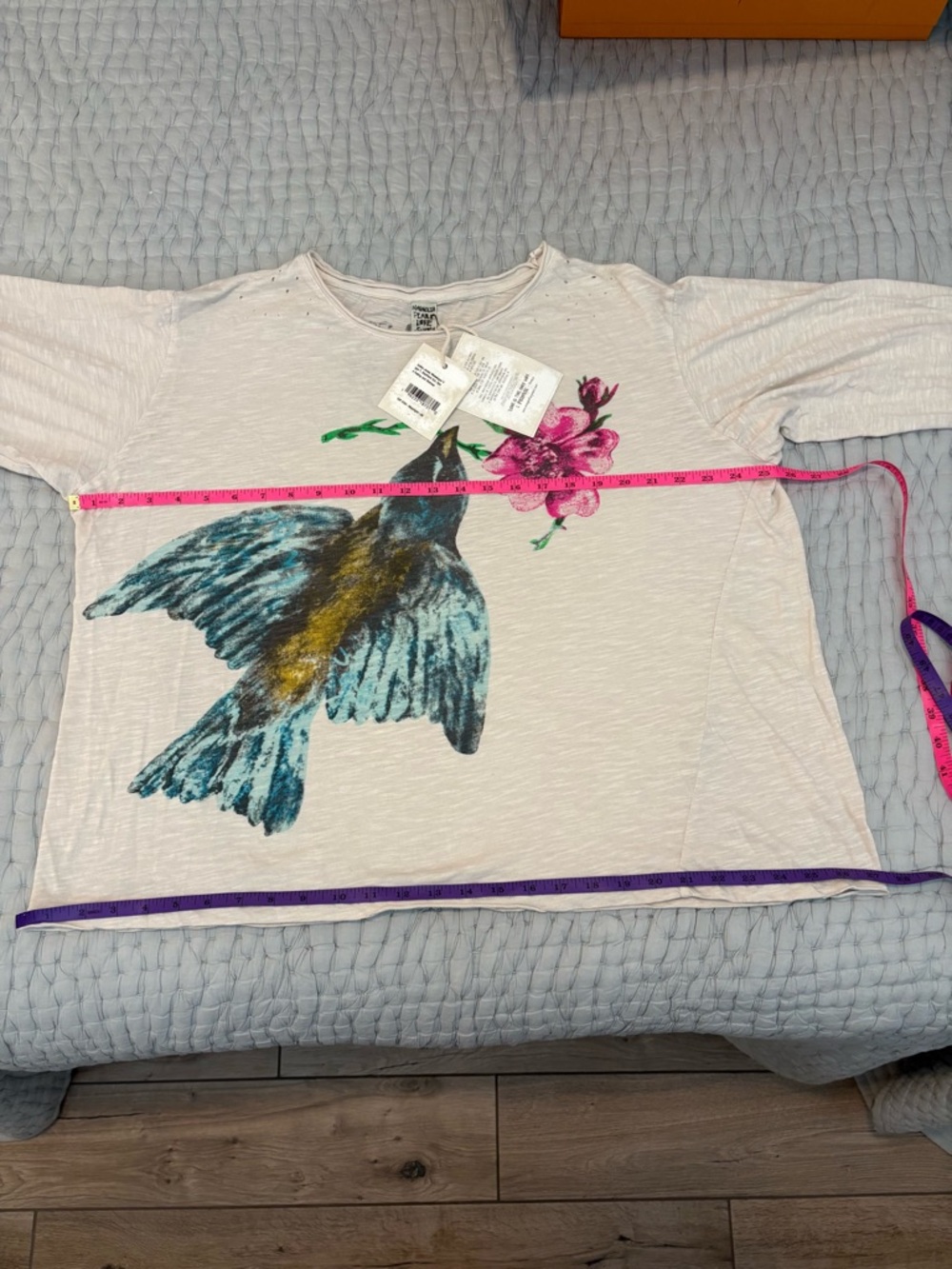 Magnolia Pearl NWT Messenger Viggo Long Sleeve Tee - Top 3104 in Moonlight, OSFM - Picture 9 of 11